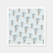 ホットエアバルーンボー誕生日 スタンダードカクテルナプキン (正面)