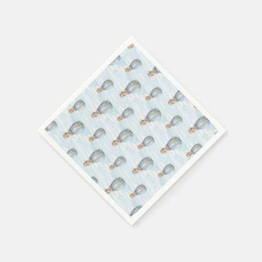 ホットエアバルーンボー誕生日 スタンダードカクテルナプキン (角)