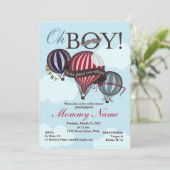 ホットエアバルーンリルマンシャワー招待状 招待状 (スタンド正面)