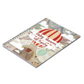 ホットエアバルーンヴィンテージアドベンチャーベビーシャワー ノートブック (左側)