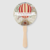 ホットエアバルーンヴィンテージアドベンチャーベビーシャワー ハンドファン (裏面)