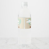 ホットエアバルーンヴィンテージアドベンチャーベビーシャワー ペットボトルラベル (裏面)