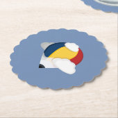 ホットエアバルーン及び鉛筆紙コースター ペーパーコースター (アングル)