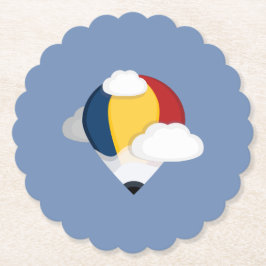 ホットエアバルーン及び鉛筆紙コースター ペーパーコースター