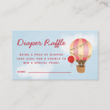 ホットエアバルーン女の子ベビーシャワーおむつラッフル