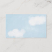 ホットエアバルーン女の子ベビーシャワーおむつラッフル エンクロージャーカード (裏面)