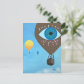 ホットエアバルーン想像三つがポストカード好き ポストカード (スタンド正面)