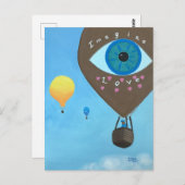 ホットエアバルーン想像三つがポストカード好き ポストカード (正面/裏面)