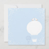 ホットエアバルーン春ベビーブルー結婚ズ 招待状 (裏面)