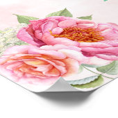 ホットエアバルーン水色ピンクミントピーチポスター ポスター (角)