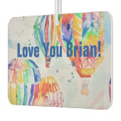 ホットエアバルーン水色名車エアフレッシュナー カーエアーフレッシュナー (左)