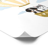 ホットエアバルーン犬子供部屋&キッズルームポスター ポスター (角)