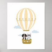 ホットエアバルーン犬子供部屋&キッズルームポスター ポスター (正面)