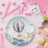 ホットエアバルーン男の子航海のの赤ちゃんシャワー ペーパープレート (パーティー)