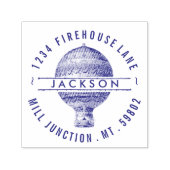 ホットエアバルーン自己インク差出人住所スタンプ セルフインキングスタンプ (デザイン)