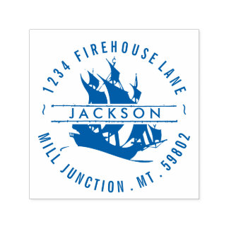 ホットエアバルーン自己インク差出人住所スタンプ セルフインキングスタンプ