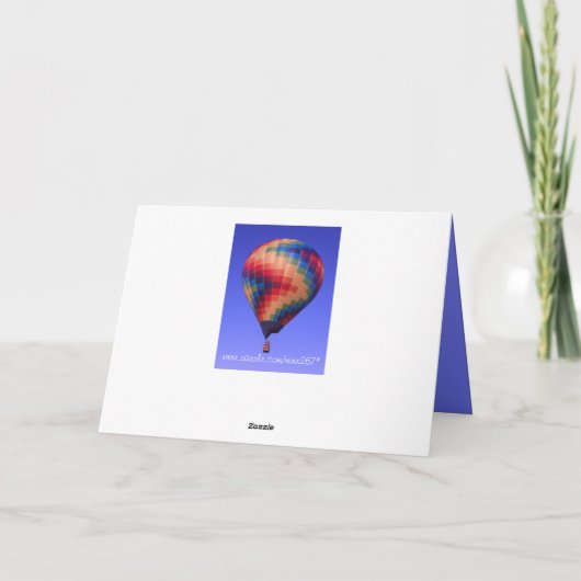 ホットエアバルーン誕生日カーカスタマイズド** カード (裏面)
