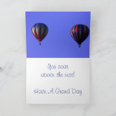 ホットエアバルーン誕生日カーカスタマイズド** カード (内部)