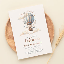 ホットエアバルーン誕生日招待状 招待状