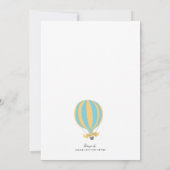ホットエアバルーン誕生日男の赤ちゃんパーティー招待状 招待状 (裏面)