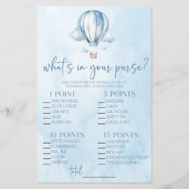 ホットエアバルーン財布の赤ちゃんシャワーゲームの中身