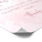 ホットエアバルーン赤ちゃんシャワーおむつラッフルサイン ポスター (角)