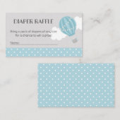 ホットエアバルーン赤ちゃんシャワーおむつラッフルチケット エンクロージャーカード (正面/裏面)