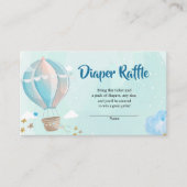 ホットエアバルーン赤ちゃんシャワーおむつラッフル エンクロージャーカード (正面)