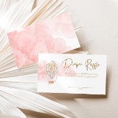 ホットエアバルーン赤ちゃんシャワーおむつラッフル エンクロージャーカード