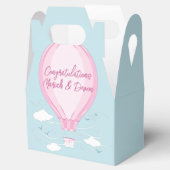 ホットエアバルーン赤ちゃんシャワーピンク フェイバーボックス (オープン)