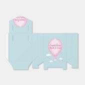 ホットエアバルーン赤ちゃんシャワーピンク フェイバーボックス (折り畳みなし)