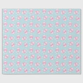 ホットエアバルーン赤ちゃんシャワーピンク ラッピングペーパー (フラット)