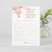 ホットエアバルーン赤ちゃんシャワーフレーズを終了 招待状 (スタンド正面)