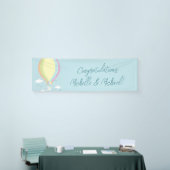 ホットエアバルーン赤ちゃんシャワーレインボー 横断幕 (トレードショー)