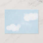 ホットエアバルーン赤ちゃんシャワー女の子ブックリクエスト エンクロージャーカード (裏面)