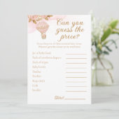 ホットエアバルーン赤ちゃんシャワー推定価格活動 招待状 (スタンド正面)