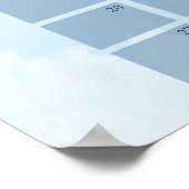 ホットエアバルーン赤ちゃんシャワー期日カレンダーのサイン ポスター (角)