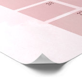 ホットエアバルーン赤ちゃんシャワー期日カレンダーのサイン ポスター (角)