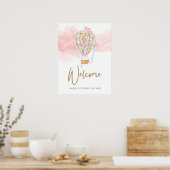 ホットエアバルーン赤ちゃんシャワー歓迎ポスター ポスター (キッチン)