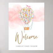 ホットエアバルーン赤ちゃんシャワー歓迎ポスター ポスター (正面)