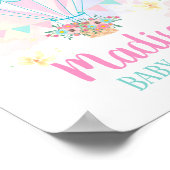 ホットエアバルーン赤ちゃんシャワー歓迎ポスター ポスター (角)