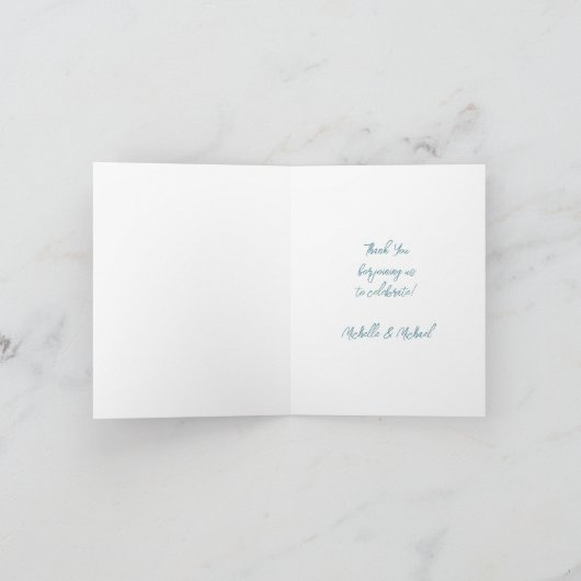 ホットエアバルーン赤ちゃんシャワー虹ありがとう サンキューカード (内部)