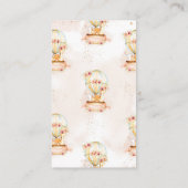 ホットエアバルーン赤ちゃん動物シャワーおむつラッフル エンクロージャーカード (裏面)