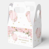 ホットエアバルーン赤面ピンクフローラ写真ありがとう フェイバーボックス (オープン)