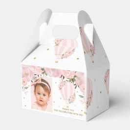 ホットエアバルーン赤面ピンクフローラ写真ありがとう フェイバーボックス