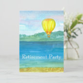 ホットエアバルーン退職パーティの招待状 招待状 (スタンド正面)