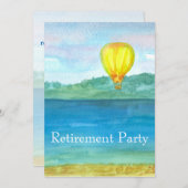 ホットエアバルーン退職パーティの招待状 招待状 (正面/裏面)