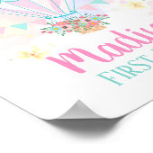 ホットエアバルーン1stバースデーウェルカムポスター ポスター (角)