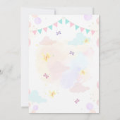 ホットエアバルーン1st誕生日招待状 招待状 (裏面)