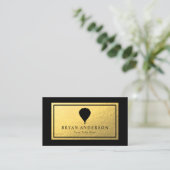 ホットエアバルーン – フェイク金箔名刺 名刺 (スタンド正面)